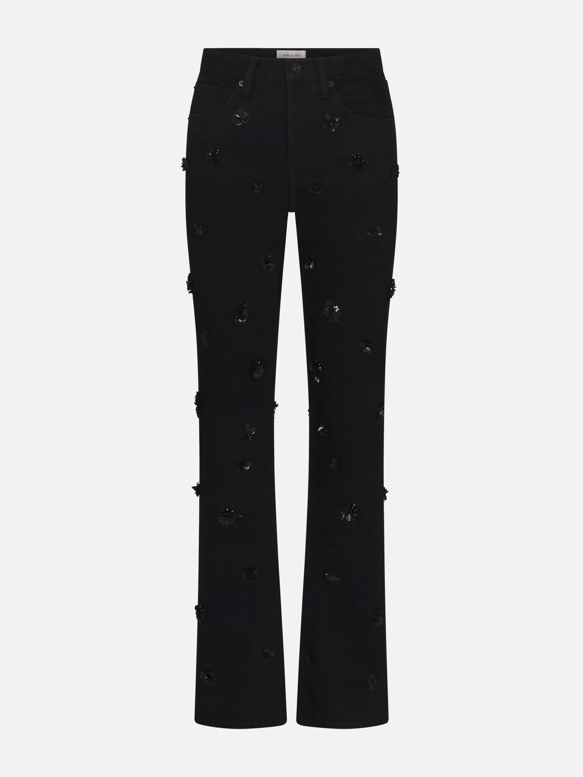 THE EMBELLISHED VERTICAL BLACK | Frame Denim