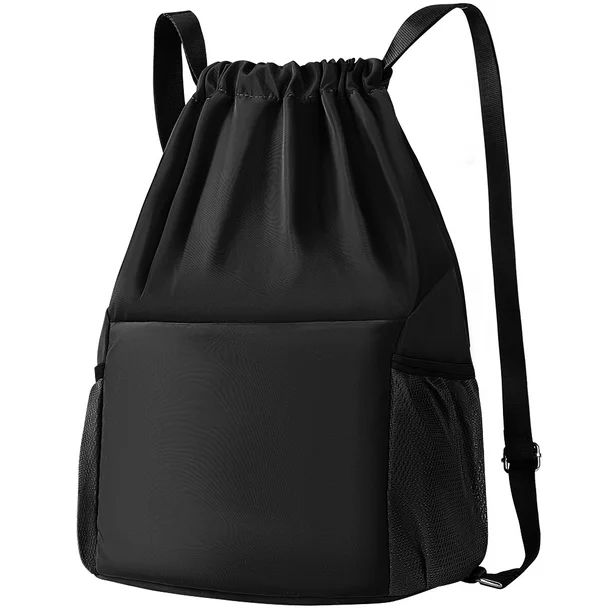 Vbiger Nylon Waterproof Drawstring Bag, Sackpack Sport Gym Backpack String Bag for Gym Shopping S... | Walmart (US)