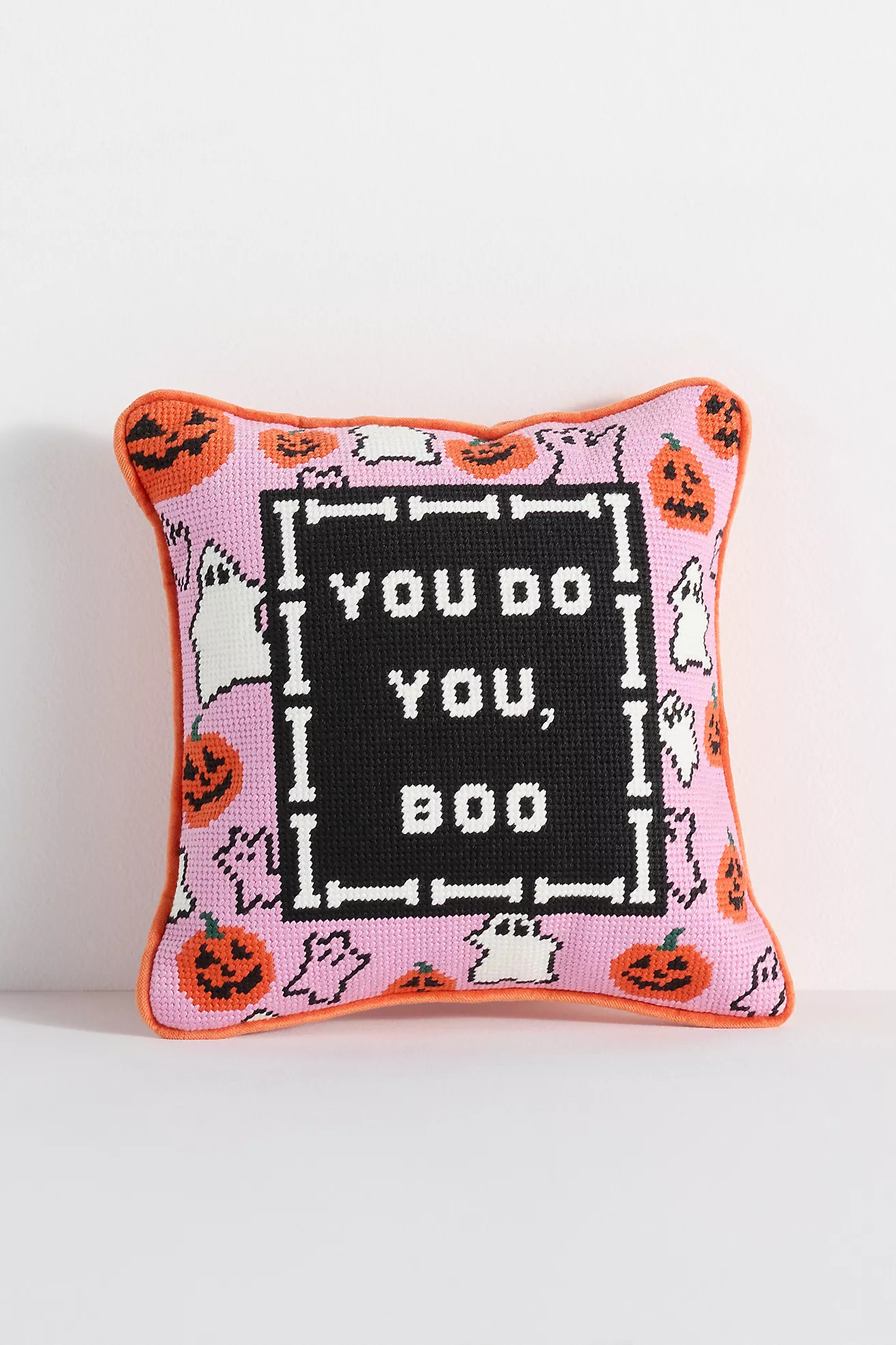 Furbish Studio Halloween Petite Needlepoint Pillow | Anthropologie (US)