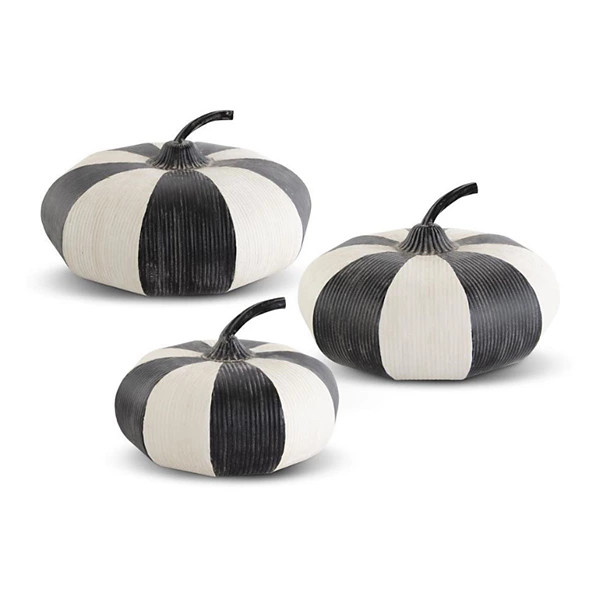 K&K Interiors Black and White Metal Stackable Pumpkin (Sold Separately) | Scheels