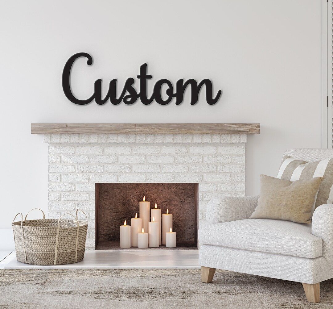 Custom Wood Word, Custom Word Sign, Personalized Wooden Word, Wall Home  Decor, Large Cursive Woo... | Etsy (US)