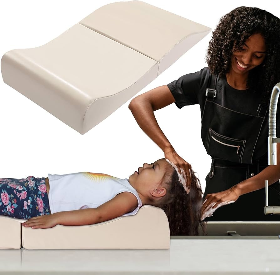 BALAPET Hair Washing Station for Kids,Shampoo Foam Mat for Children Ergonomic Design for Comfortable Support Hair Washing Mat on Sink Portable Foldable Shampoo Buddy Basin Essentials(Beige) | Amazon (US)