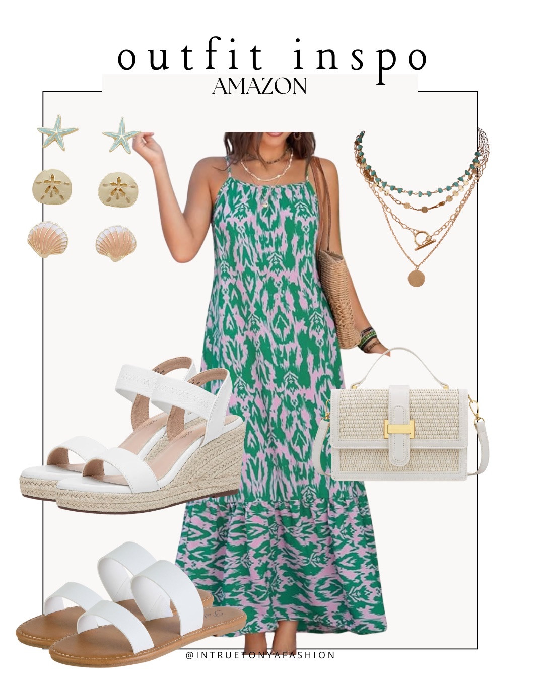 Green maxi summer dress outfit idea from Amazon






vacation outfits, tropical outfits, beach outfits, beach clothes, resort wear 2026, summer outfits, beach vacation outfit 

#LTKTravel #LTKootd #LTKSaleAlert