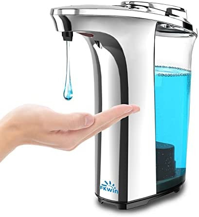 Automatic Soap Dispenser, FKWin Hand Free Touchless Liquid Soap Dispenser with 17oz/500ml Visible... | Amazon (US)