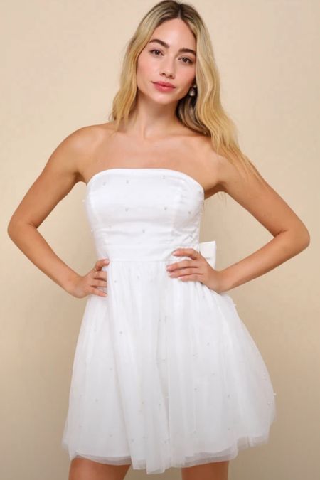 This cute white dress would be perfect for your wedding shower. Not sure what dress to wear for your wedding shower? Dress to impress at your next bridal shower with any of these dresses! Typically bridal showers have a less formal vibe than a wedding, so you can wear a casual-chic or dressy outfit. To help you find your perfect bridal shower outfit we curated some of the cutest outfits for you to choose from! #BridalShower #bridetobe #misstomrs #weddingshowertheme #instabride #futuremrs #weddingseason #whitedress #dressforweddings #bridaloutfit #summerweddings #LTKMostLoved 

#LTKwedding #LTKstyletip #LTKparties