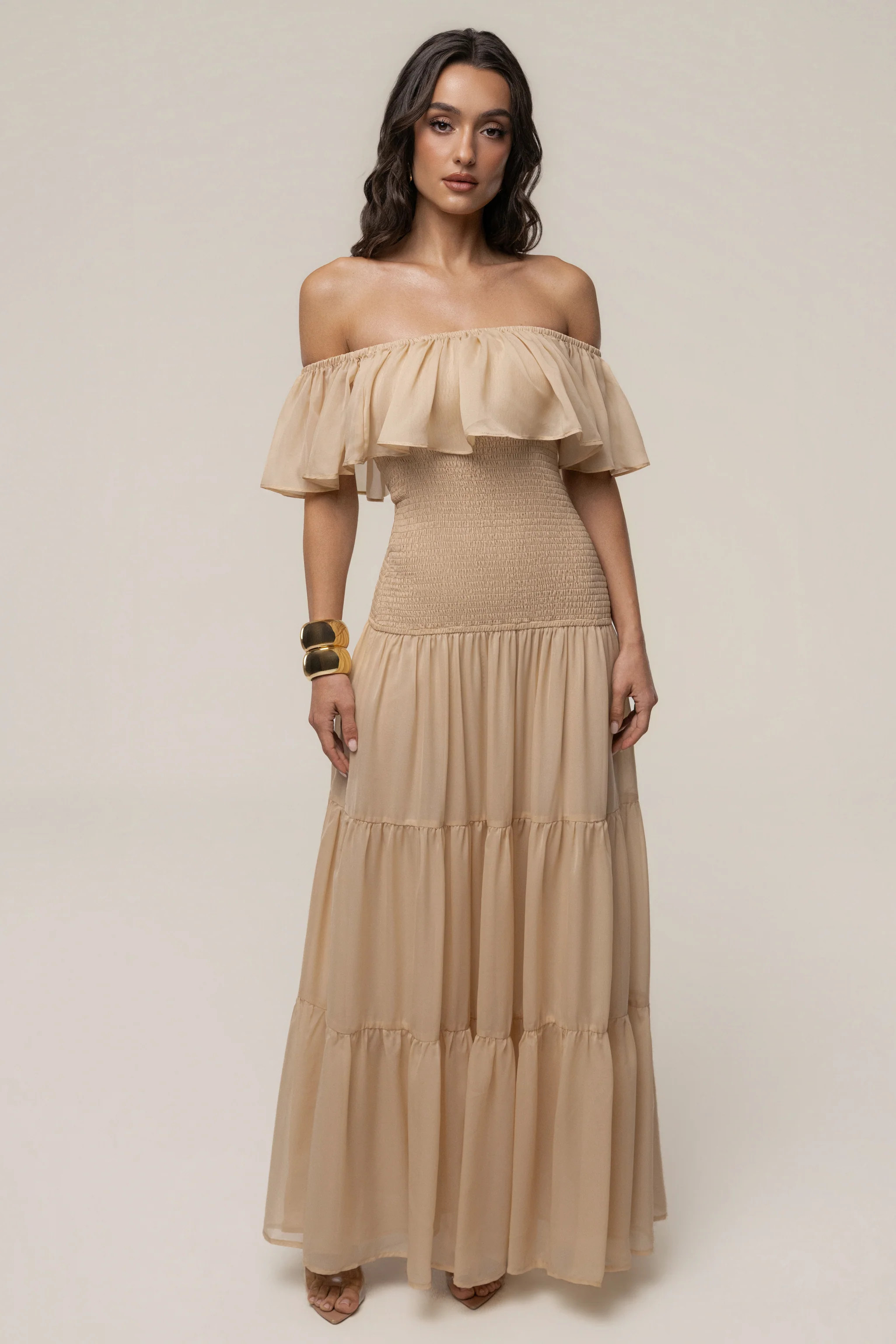 Sand Seaside Drift Maxi Dress | JLUXLABEL US