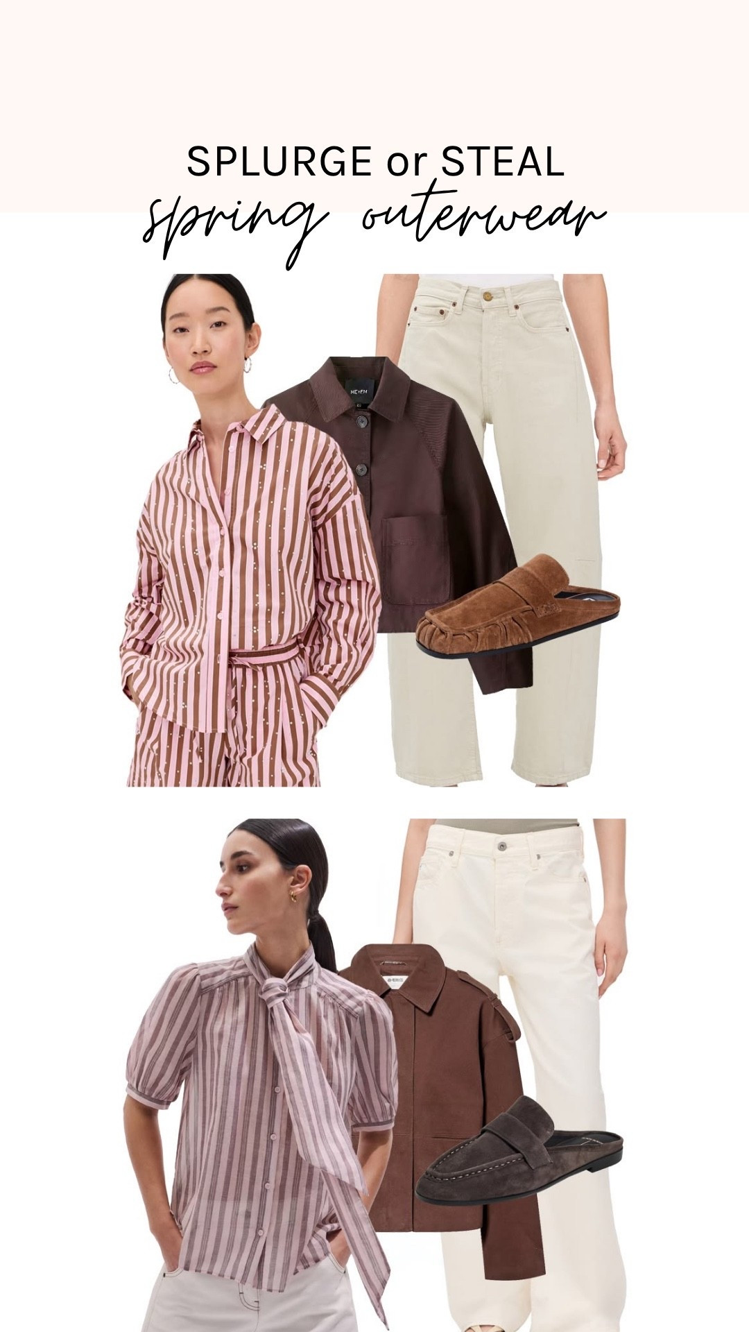 When the seasons start to blur together, transitional outerwear is the name of the game. A great jacket is a must-have—layered over knits one day and styled with lighter spring staples the next. This weekend’s picks feature stylish lightweight jackets paired with on-trend trousers and denim. Whether you’re looking for a steal or ready to splurge, you’re sure to find a look you’ll love.

#LTKootd