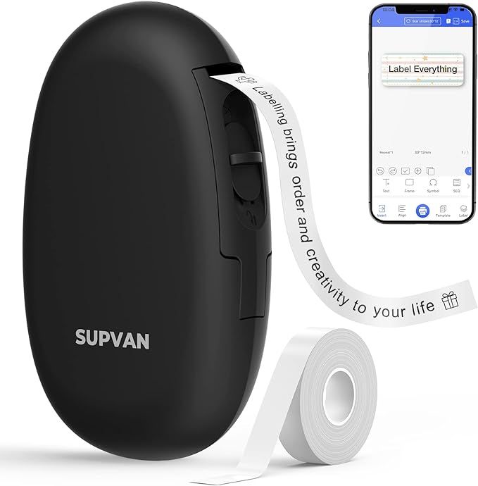 SUPVAN Label Makers E10 Mini Bluetooth Label Printer Wireless Labeler Label Maker Machine Multipl... | Amazon (US)