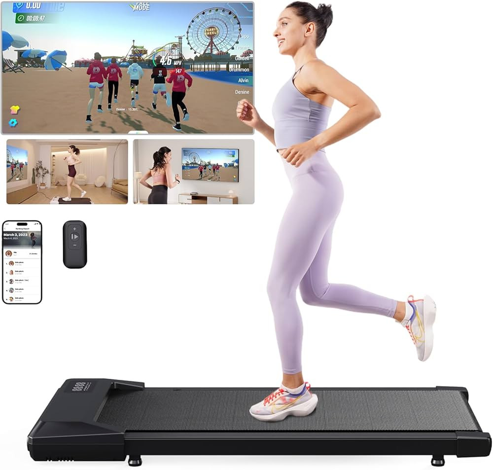 SupeRun Walking Pad, Under Desk Treadmills for Home Office, 3 in 1 Portable Walking Treadmill Jog... | Amazon (US)
