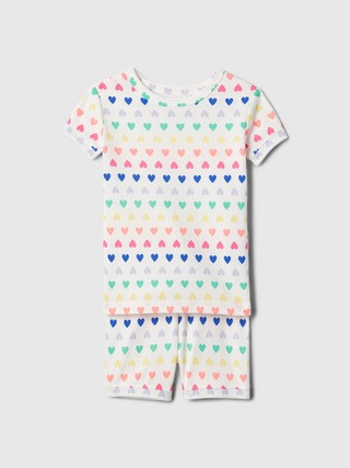 babyGap 100% Organic Cotton Rainbow Heart PJ Set | Gap Factory