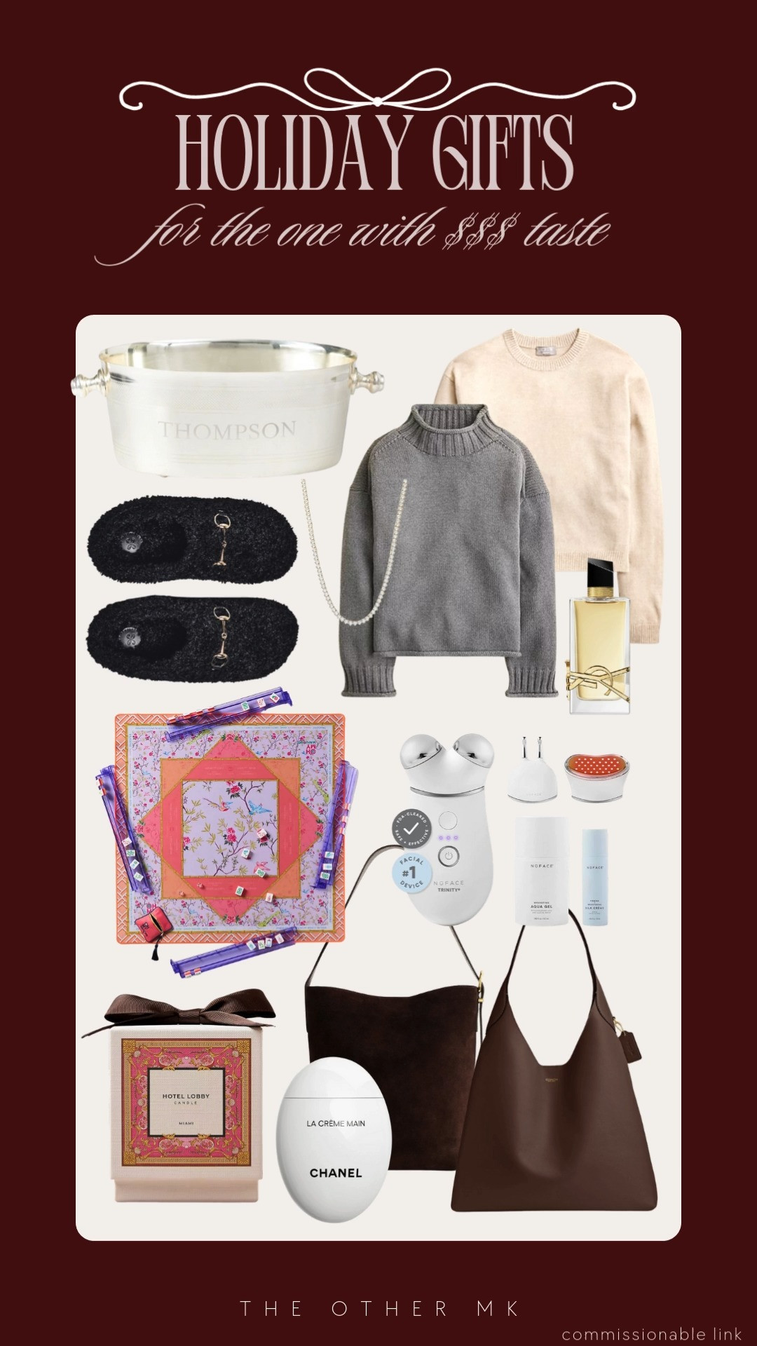 holiday gifts, Christmas gifts, trendy gifts, wishlist, holiday favorites, gifts for the one with $$$ taste, sweaters, slippers, candle, coach bag, ysl perfume, hotel lobby candle, party tub, Chanel hand cream, facial device 

 

#LTKGiftGuide #LTKHoliday #LTKSaleAlert