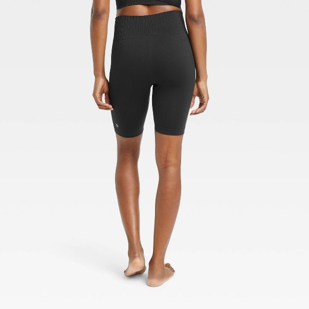 Women's Seamless Ribbed Bike Shorts - All in Motion™ | Target