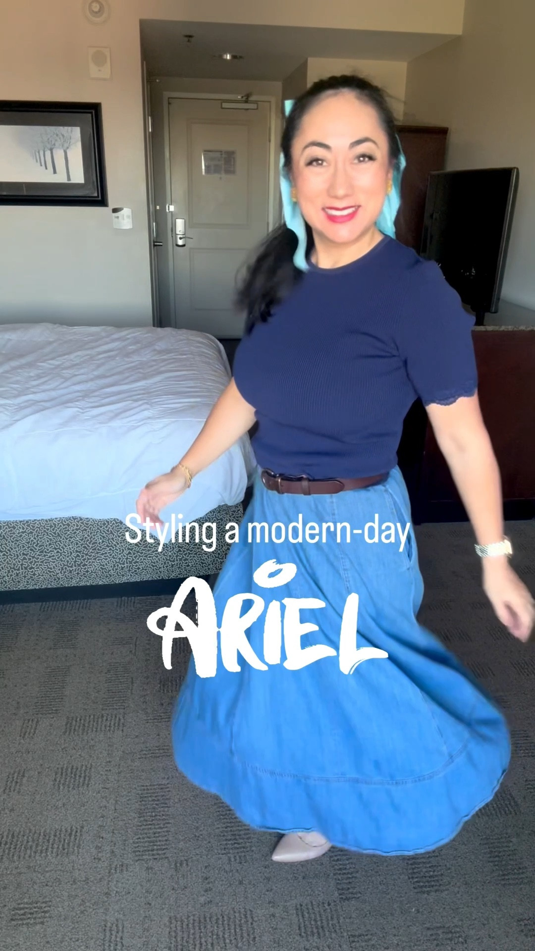 Ariel in 2026 💙✨
coastal girl vibes, seaside strolls, and soft blue colors 🌊

Wearing the Faith Mixed Media Dress from Shoshanna (rented!)—such an easy piece to dress up or down with its mix of textures. It’s giving coastal vibes with a knit top and denim skirt + simple accessories 🐚

Dress is from @renttherunway  — use code RTRXDESI for 60% off 🤍
Accessories (belt, shoes, bow) are all from Amazon

#LTKootd #LTKMidsize #LTKTravel