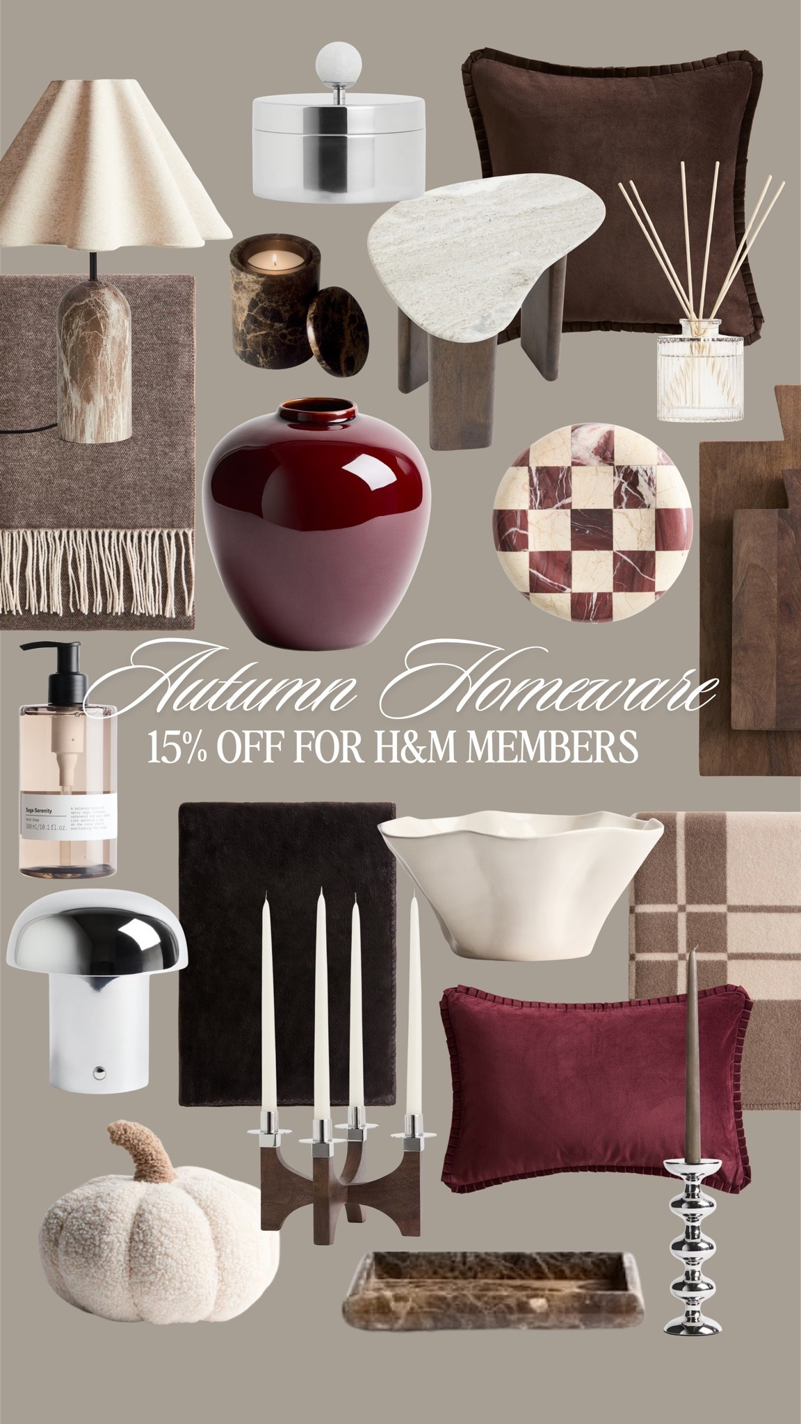 The H&M autumn homeware edit 🍂 everything is 15% off for members!!

#LTKhome