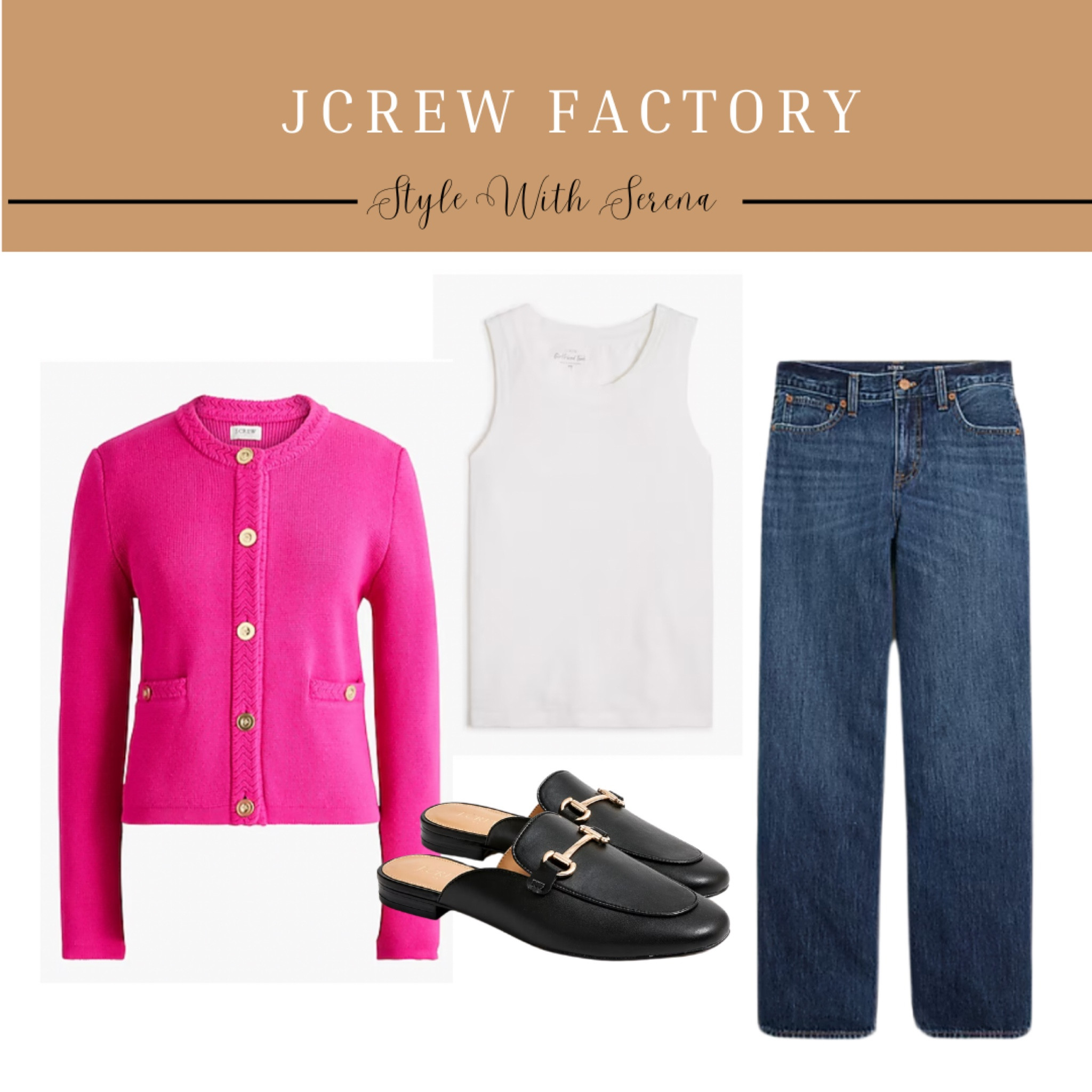 Jcrew factory outfit, fall outfit, cardigan, jeans, denim, mules 

#LTKShoeCrush #LTKWorkwear #LTKFindsUnder100