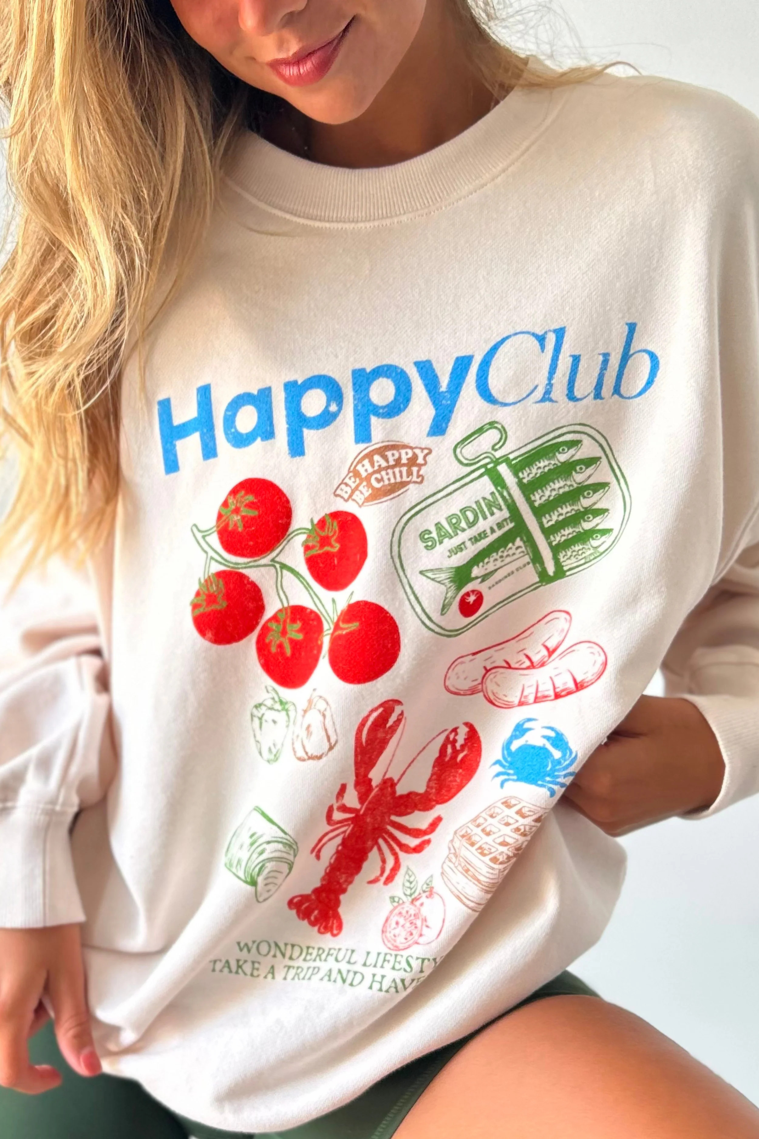 Happy Club Crewneck | P'tula