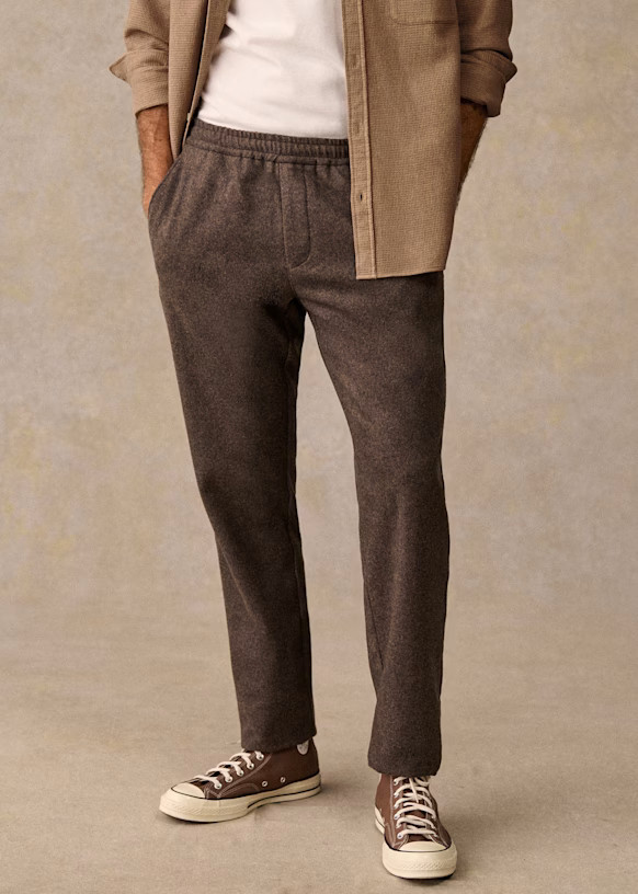 Danny Wool Trousers - Dark Beige - Wool - Sézane | Sezane Paris - US