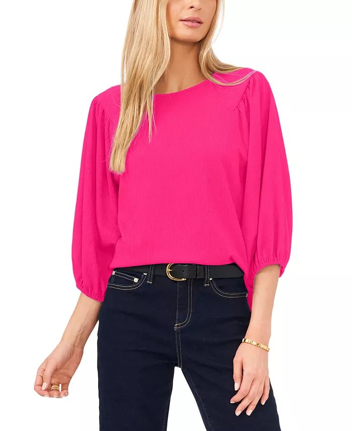 Vince Camuto Women's Puff Sleeve Knit Top - Macy's | Macy's