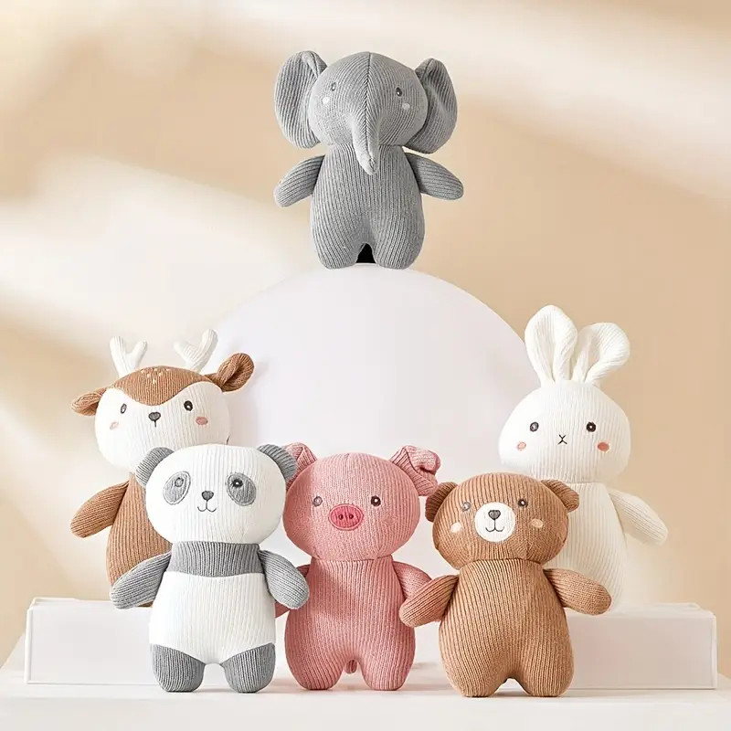 Doll Cotton Wool Knitting Small Panda Deer Rabbit Teddy Bear Doll, Bite-resistant | Shop On Temu ... | Temu Affiliate Program