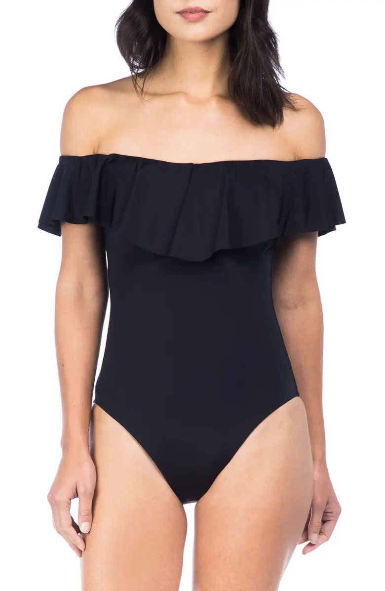 Off the Shoulder One-Piece Swimsuit | Nordstrom