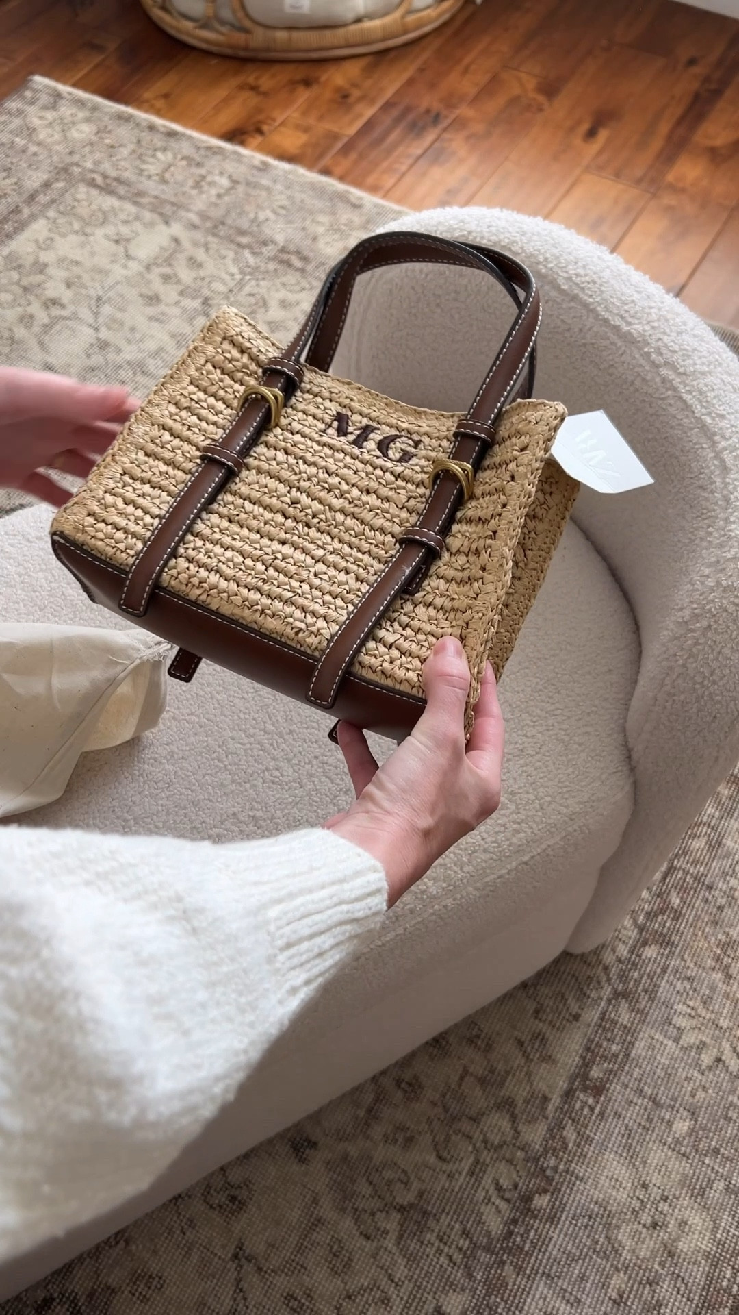 The cutest woven monogrammed mini bag EVER! 

#LTKFindsUnder100 #LTKItBag #LTKStyleTip