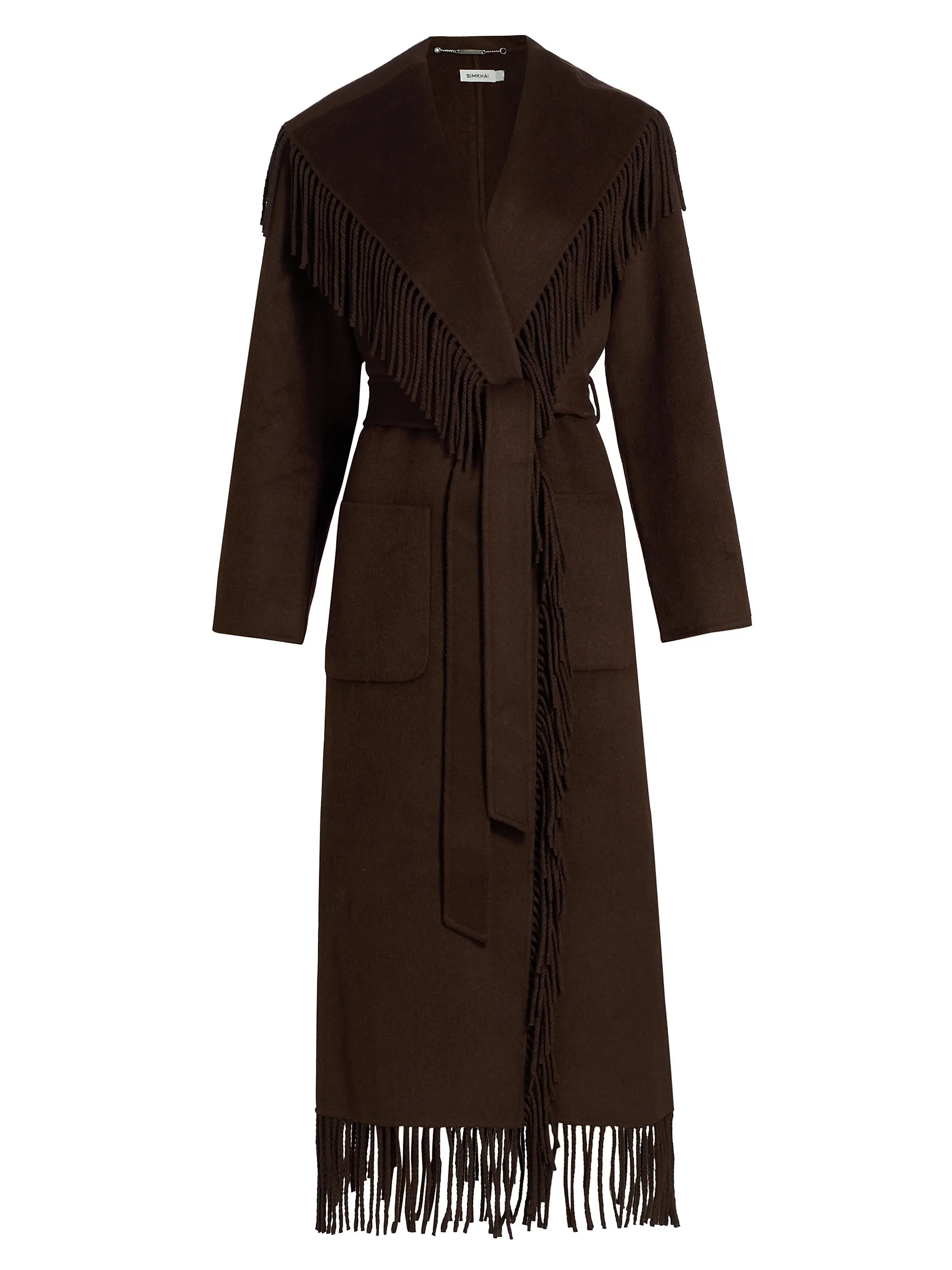 Carrie Fringed Longline Coat | Saks Fifth Avenue