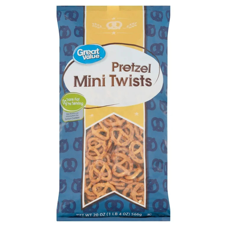 Great Value Tiny Pretzel Twists Low Fat 20 oz | Walmart (US)