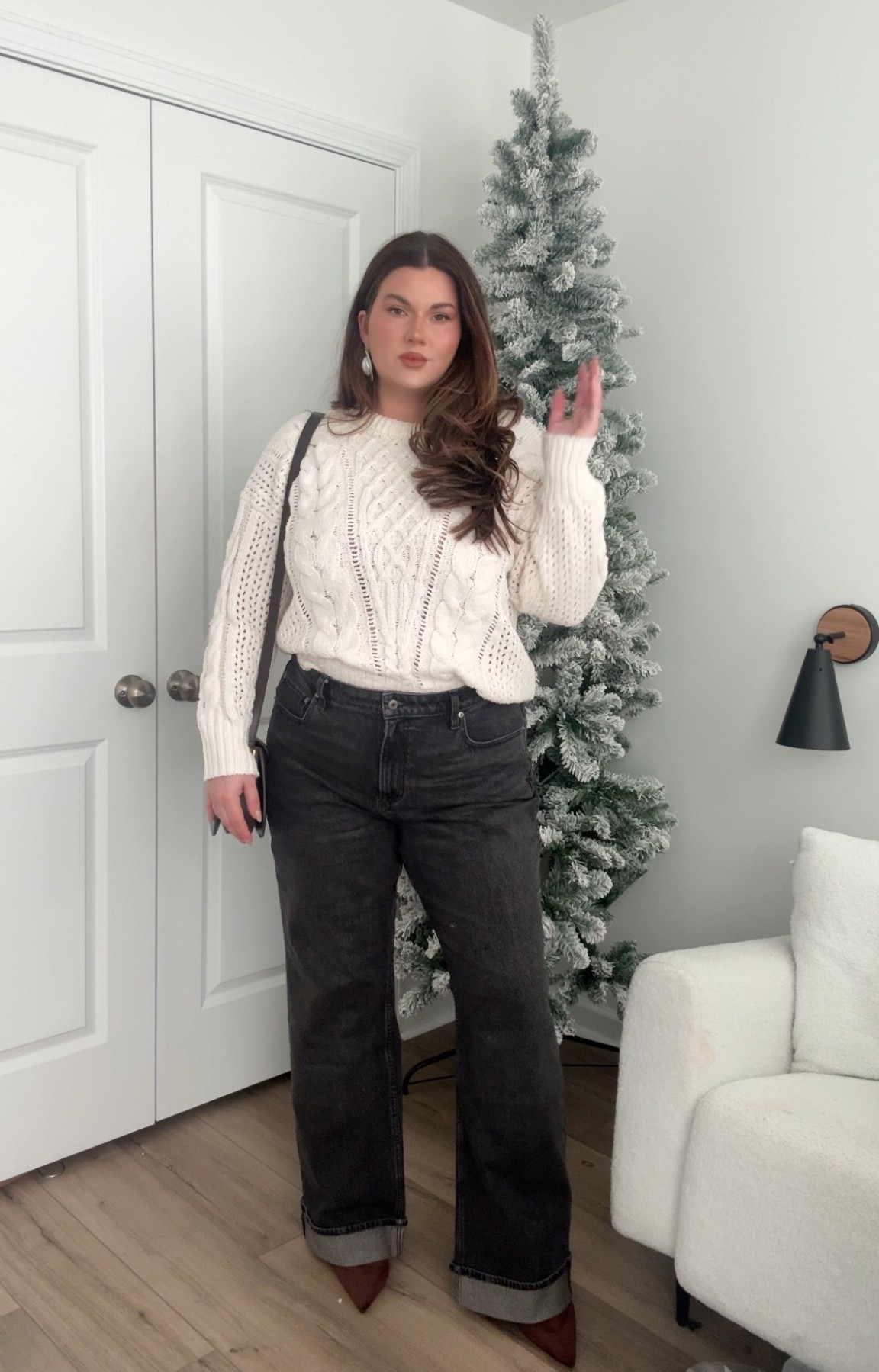 My new uniform for sure! This sweater is so cozy and the jeans fit like a glove

Sweater runs a little large- I sized down (normally an XL, got a L)

Jeans are true to size- wearing a 33R



Wide leg jeans, casual outfit, sweater, denim, cuffed denim, casual chic outfit, winter outfitt

#LTKmomlife #LTKFindsUnder100 #LTKMidsize