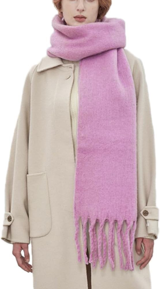 Large Chunky Scarf Oversized Fluffy Scarves Blanket Big Wool Thick Winter Warm | Amazon (US)