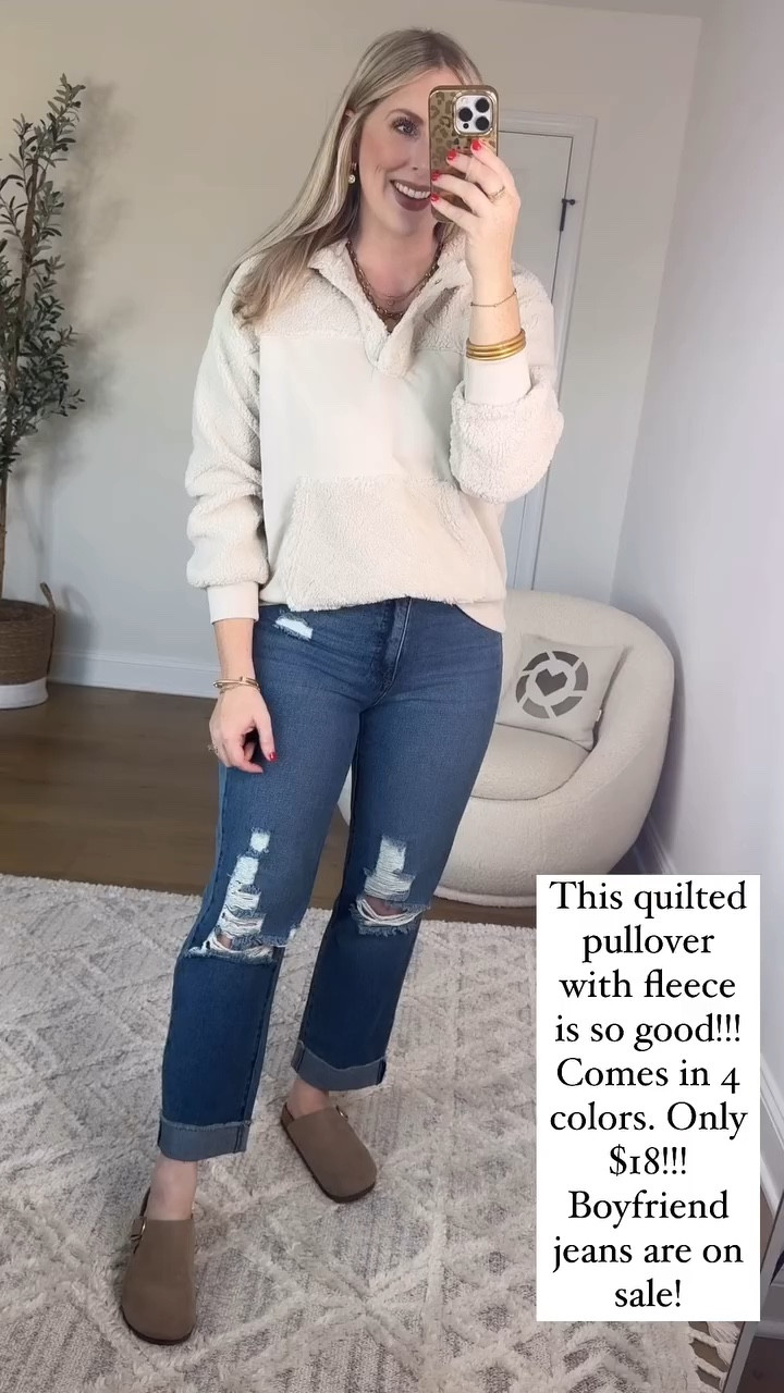 Walmart try on, Walmart outfit, Walmart fashion, Walmart new arrival, time and tru, sherpa pullover, boyfriend jeans, clogs 

Medium 

#LTKStyleTip #LTKVideo #LTKFindsUnder50