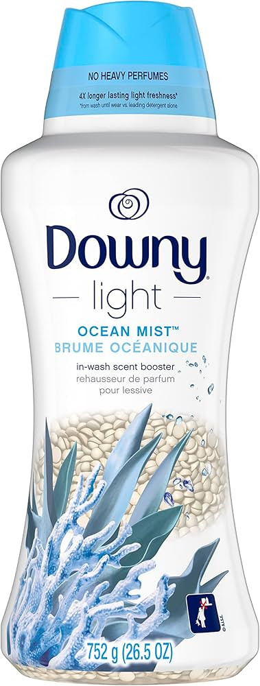 Downy Light Laundry Scent Booster Beads for Washer, Ocean Mist, 26.5 oz, with No Heavy Perfumes, Use | Amazon (US)