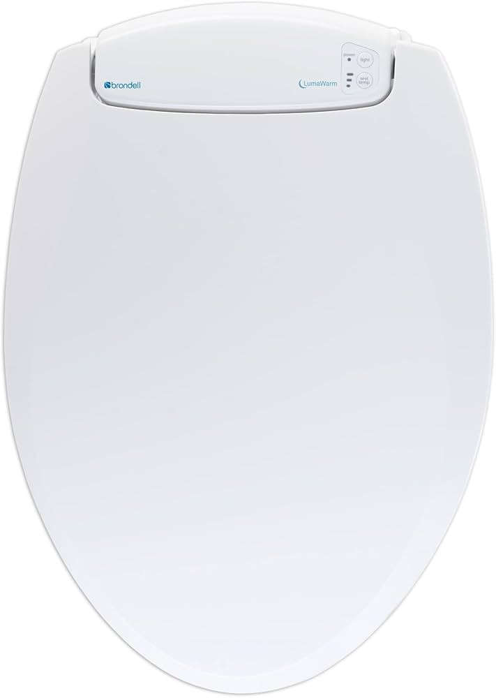 Brondell L60-EW LumaWarm Heated Toilet Seat with Night Light, Three Temperature Settings, Gentle ... | Amazon (US)