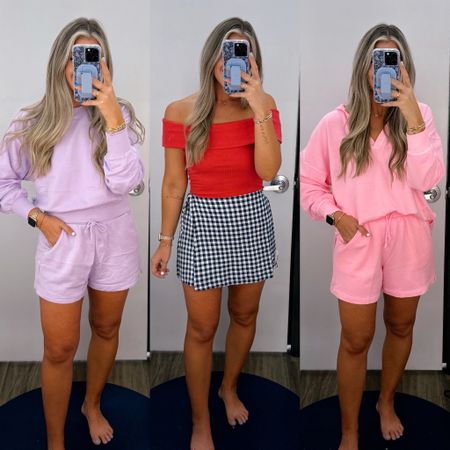The cutest new arrivals at old navy! SIZING: in 5’3, size 2/4, 36B bust and true size is small. (TTS=true to size.) // I’m in my true size small in every item EXCEPT an XS in the pink shorts with the matching set and XS in the purple sweatshirt with the other matching set… those run a little oversized! The pink set def runs very very oversized! // 

Memorial Day outfit
July 4th
What to wear
Outfit ideas
Summer outfit inspo
Summer outfits 
Skort 
Americana 
Comfy outfits
Matching sets 


Follow my shop @WhatLizisLoving on the @shop.LTK app to shop this post and get my exclusive app-only content!

#liketkit #LTKFindsUnder50 #LTKFindsUnder100 #LTKSaleAlert
@shop.ltk
https://liketk.it/4FbcG