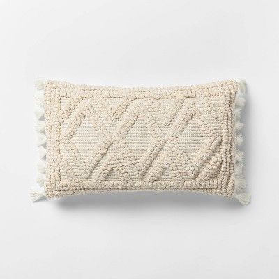 Lumbar Woven Textured Diamond Throw Pillow - Opalhouse™ | Target