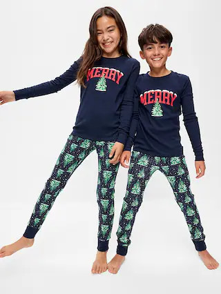 Gender-Neutral Snug-Fit Graphic Pajama Set for Kids | Old Navy (US)