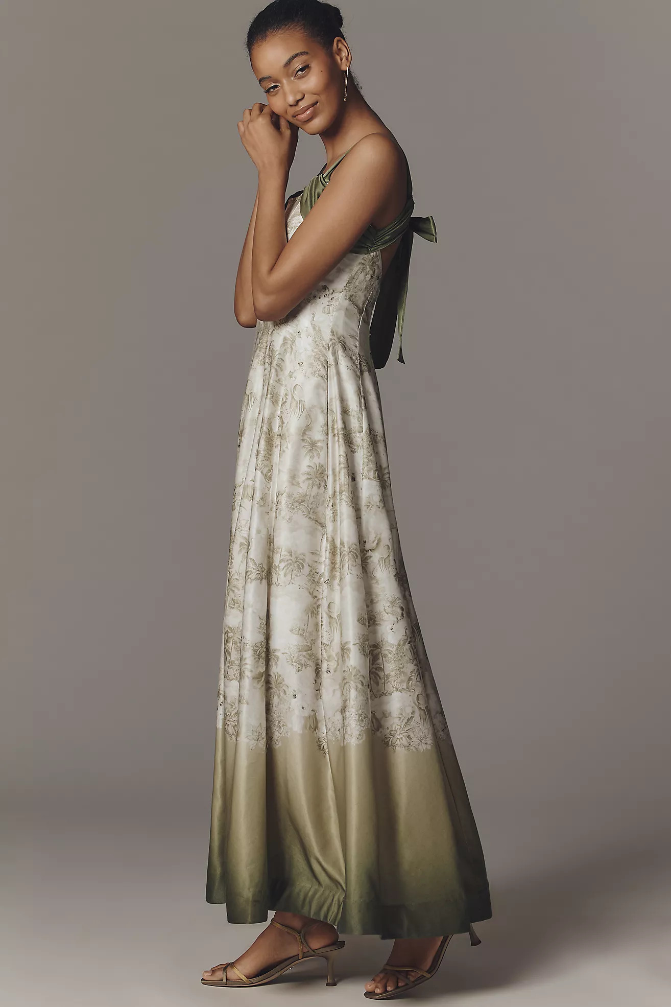 Aqua Blu Cotton Silk Delphine Maxi Dress | Anthropologie (US)