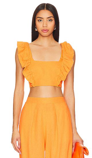 Jocelyn Top in Mango Tango | Revolve Clothing (Global)