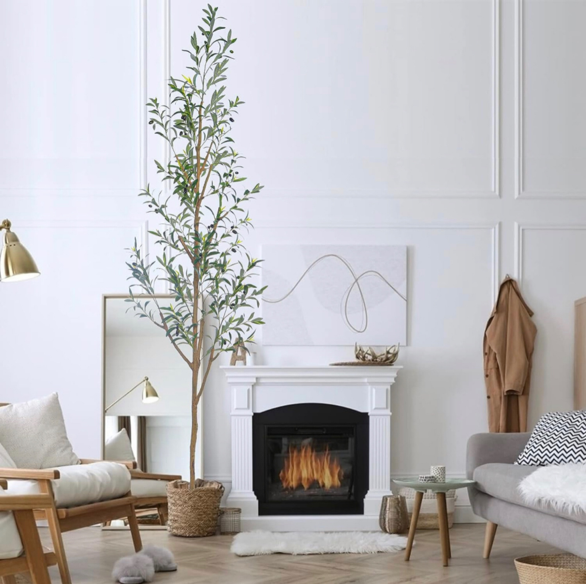 The 7 1/2 foot faux olive tree has a $31 off coupon right now! An incredible deal with great reviews.

#LTKhome