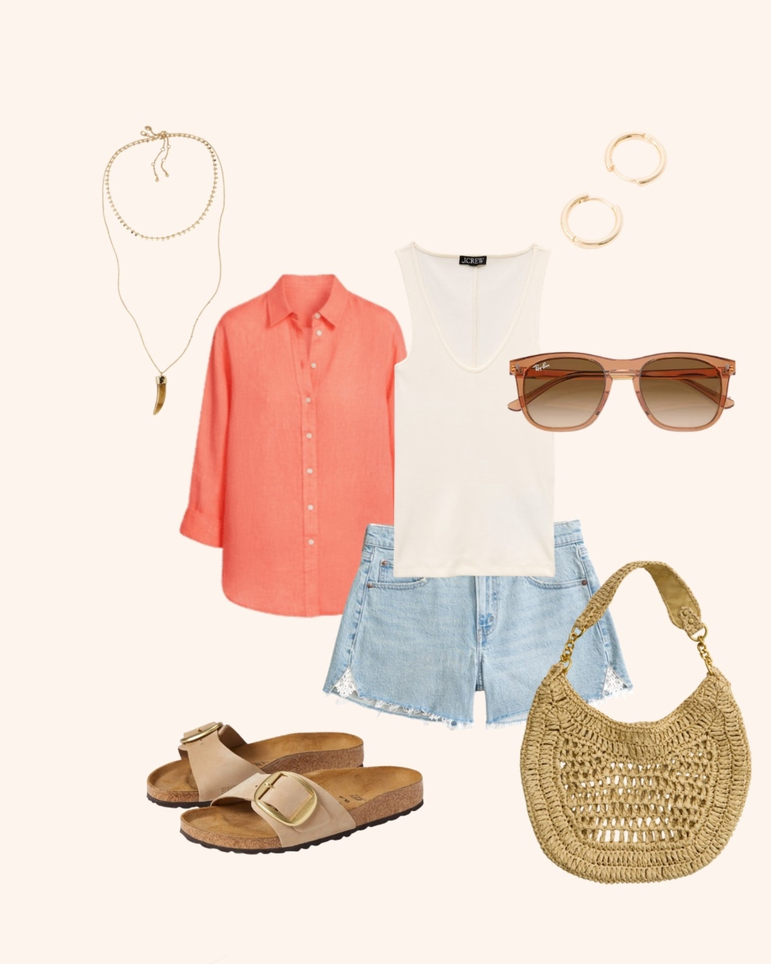 Ivory tank + Jean shorts outfit inspo

#LTKdayinmylife #LTKootd #LTKmomlife