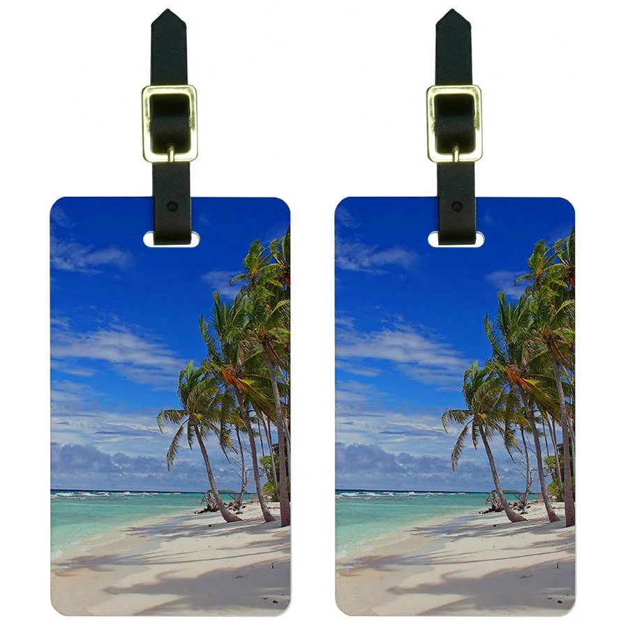 Tropical Beach Island Sky Clouds Vacation Luggage Tags Suitcase ID, Set of 2 | Walmart (US)