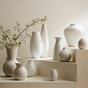 Pure White Matte Ceramic Vases | West Elm (US)