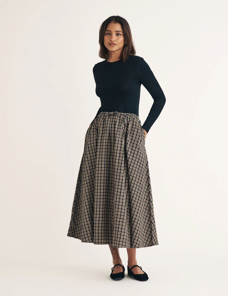 Black Check Midi Skirt
  

  
    £79.00 | Nobody's Child