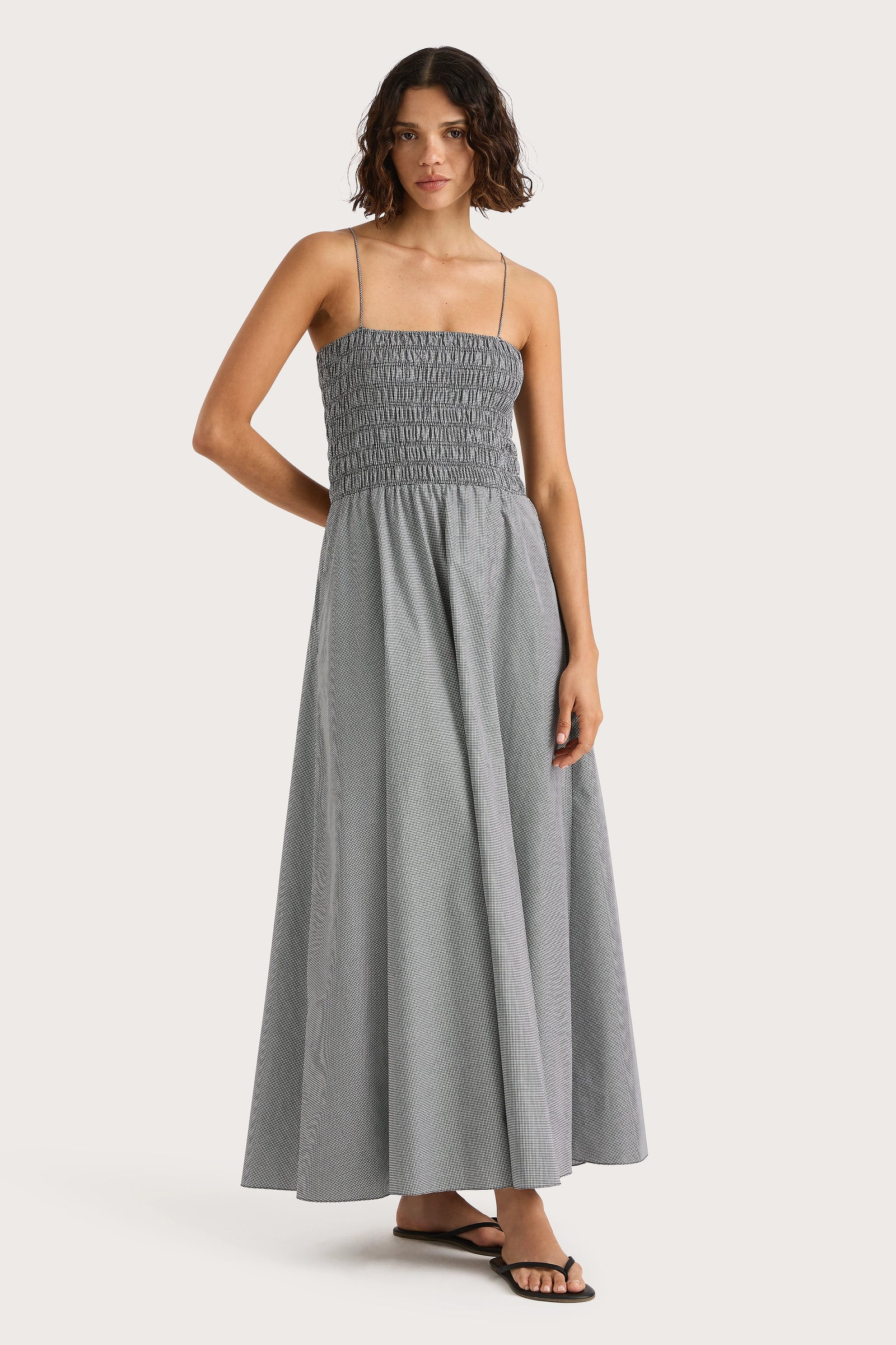 Lida Maxi Dress Gingham Black | Faithfull (AU)