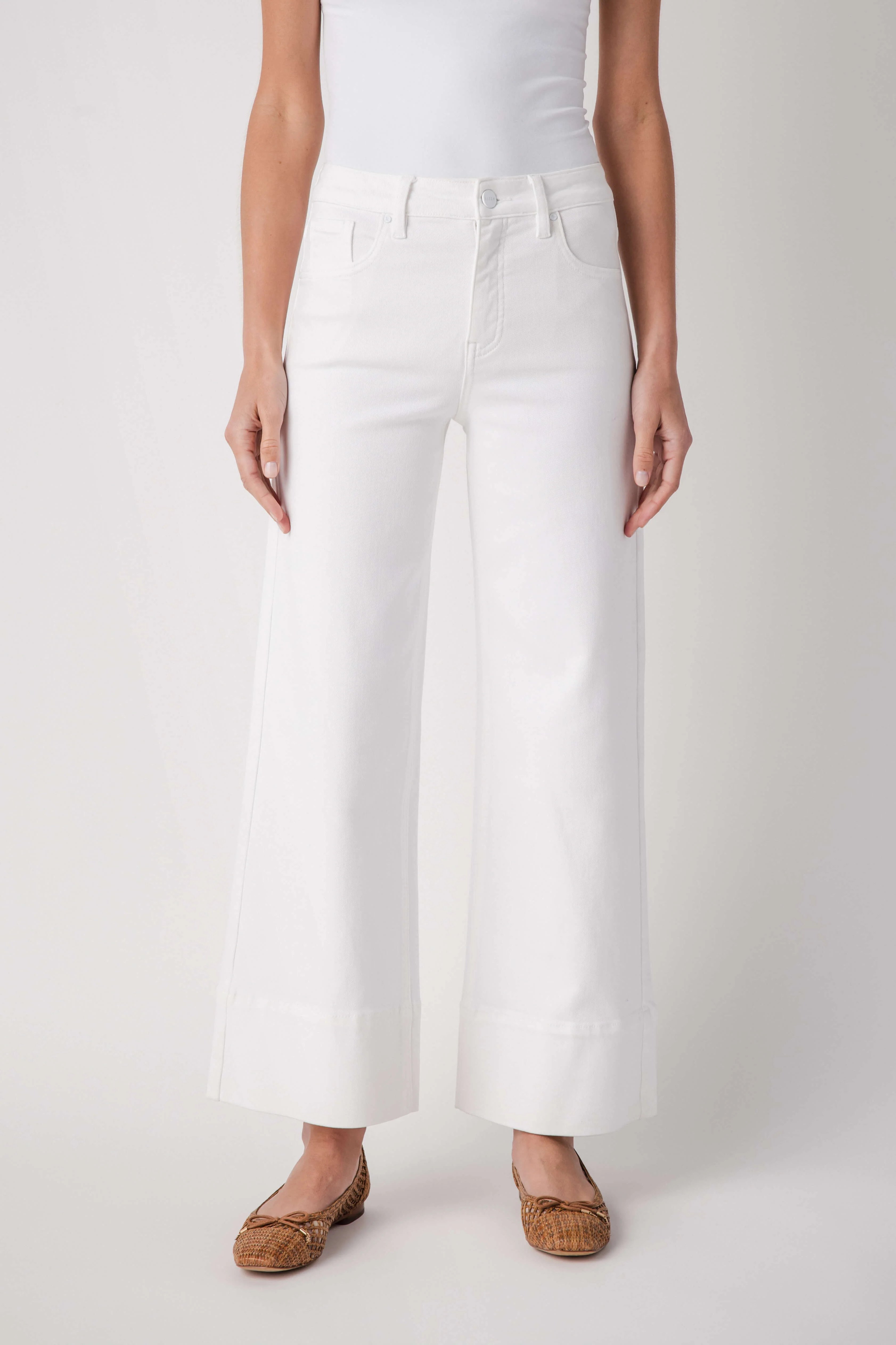 Risen Lincoln High Rise Ankle Wide Hem Jeans | Social Threads