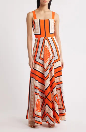 Eliza J Scarf Maxi Sundress in Red at Nordstrom Rack, Size 2 | Nordstrom Rack