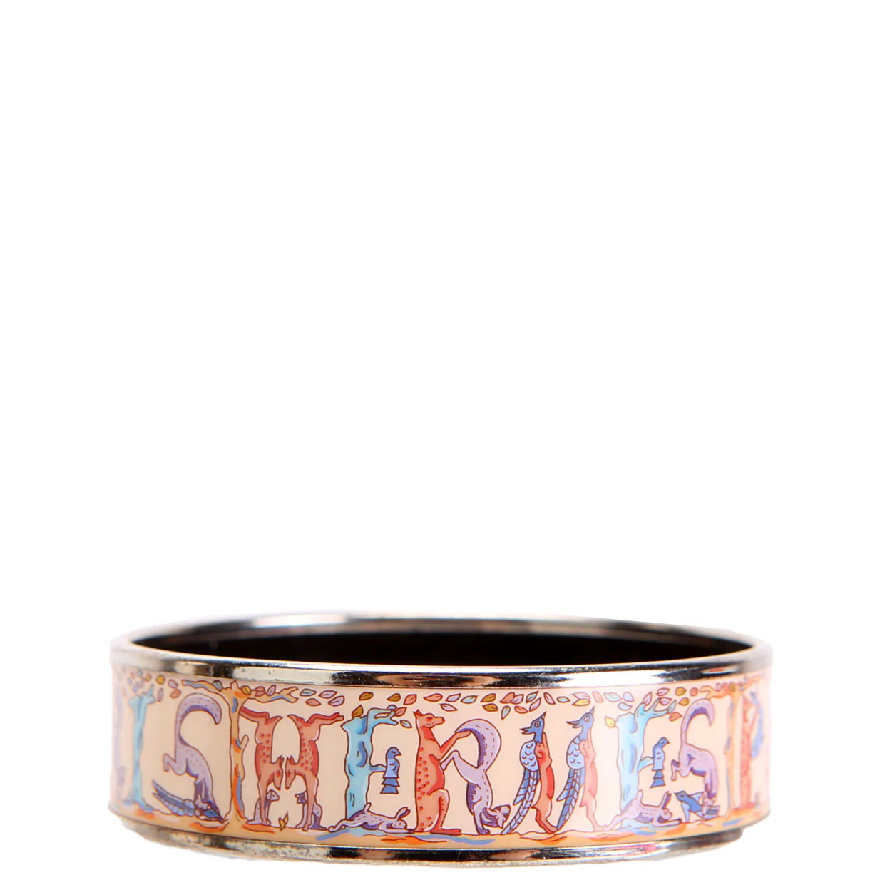 Enamel Wide Bangle Bracelet Pink/Mulitcolor | Keeks Designer Handbags