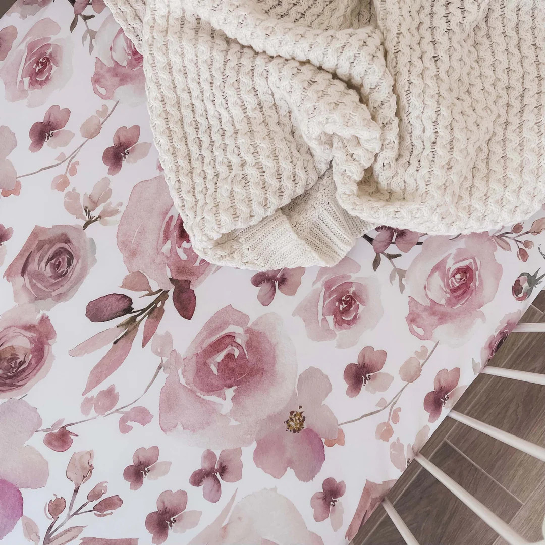 Rosie's Rose Garden Crib Sheet | Caden Lane