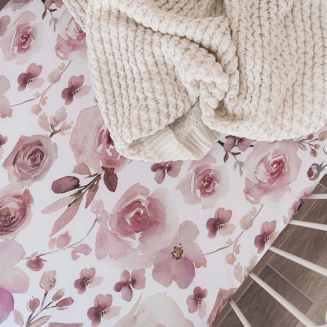 Rosie's Rose Garden Crib Sheet | Caden Lane