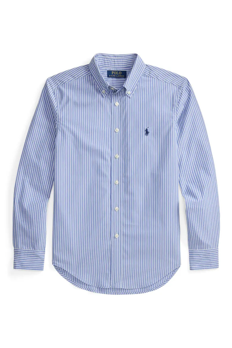 Kids' Stripe Cotton Poplin Button-Down Shirt (Nordstrom Exclusive) (Men) | Nordstrom | Nordstrom
