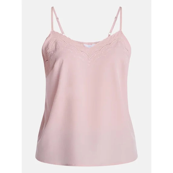 Time and Tru Embroidered Cami, Size XS-XXXL | Walmart (US)